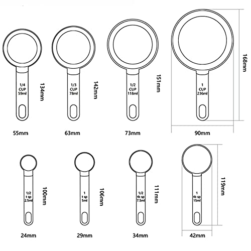 Ensemble de tasses et cuillères à mesurer JINGHONG