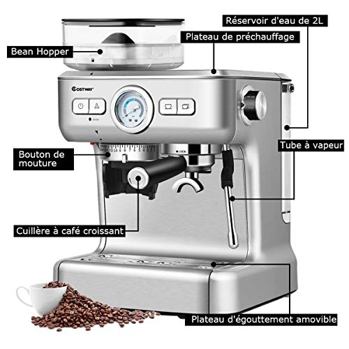 Machine à expresso COSTWAY 